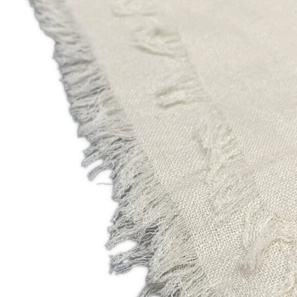 Auth Chloe - Cream Silk Cashmere Scarf - Picture 2 of 5